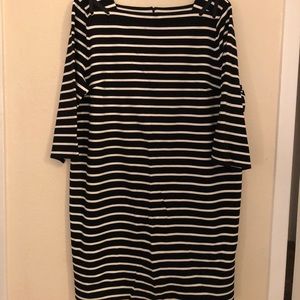 Chico’s black and white striped dress